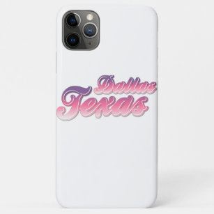 Funda Para iPhone 11 Pro Max Diseño del logo de Dallas Texas púrpura rosa 3d