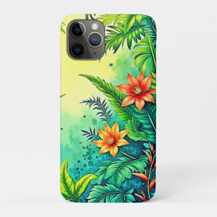 Funda Para iPhone 11 Pro Diseño del paraíso exuberante de la jungla tropica