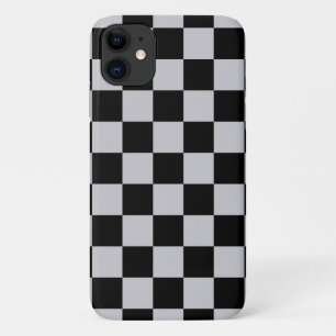 Funda Para iPhone 11 Diseño del patrón Ash Gray Gray Checker