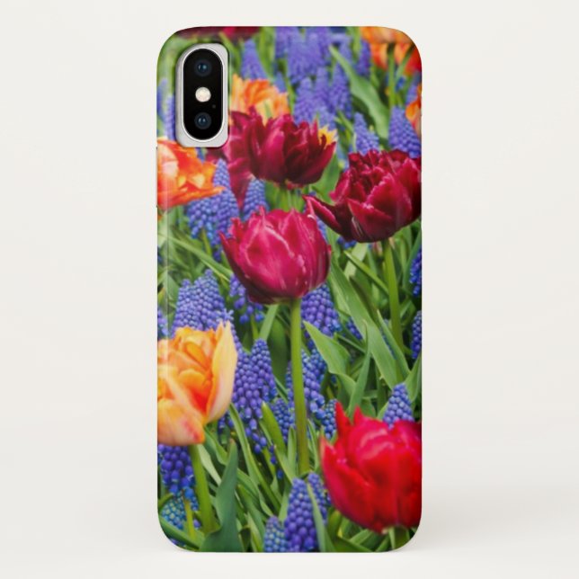 Funda De Case-Mate Para iPhone Diseño del tulipán y del Wildflower (Reverso)