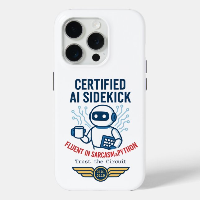 Funda De Case-Mate Para iPhone Diseño divertidísimo de inteligencia artificial (Reverso )