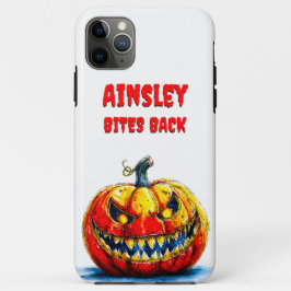 Funda Para iPhone 11 Pro Max Diseño divertido de Halloween con calabaza trasera