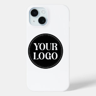 Funda Para iPhone 15 Diseño elegante de código QR negro Marca elegant