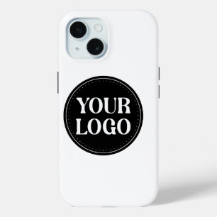 Funda Para iPhone 15 Diseño elegante de código QR negro Marca elegant