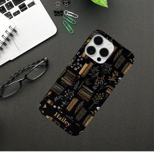 Funda Para iPhone 15 Pro Max Diseño elegante de libros - Academia oscura - Libr