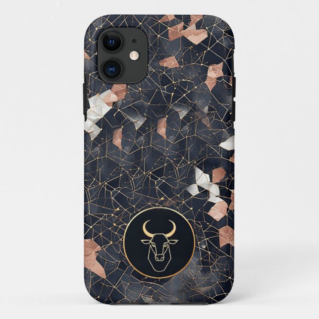 Funda De Case-Mate Para iPhone Diseño elegante del Rótulo Taurus Zodiac (Reverso)