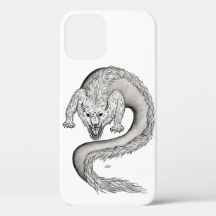 Funda Para iPhone 12 Diseño en blanco y negro de Wolfdragon