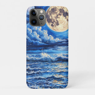 Funda Para iPhone 11 Pro Diseño Espacial Lunar Estético, Luna de la Galaxia