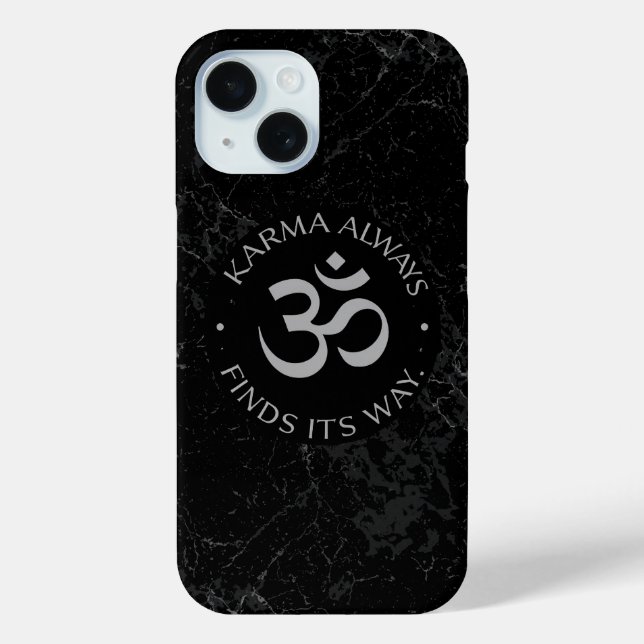 Funda De Case-Mate Para iPhone Diseño espiritual de Karma Om - Colección de menta (Reverso )