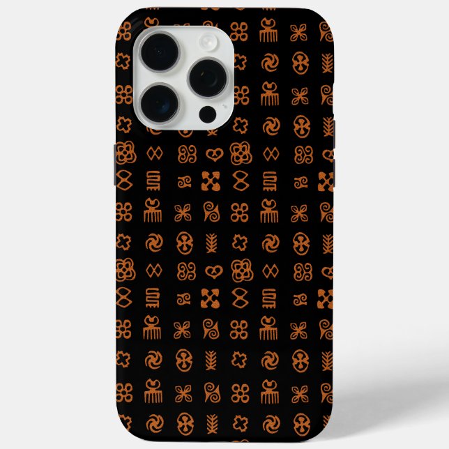 Funda De Case-Mate Para iPhone Diseño étnico de símbolos africanos Adinkra (Reverso )