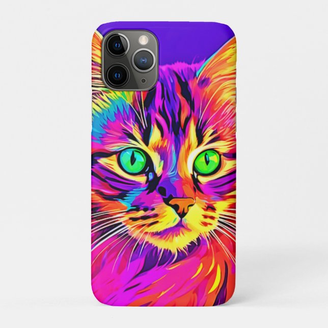 Funda De Case-Mate Para iPhone Diseño felino Vivid (Reverso)