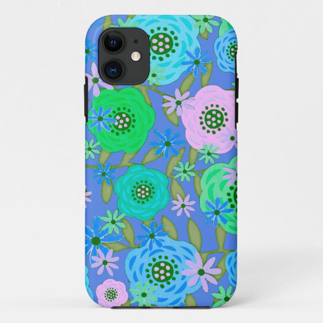 Funda De Case-Mate Para iPhone Diseño floral (Reverso)