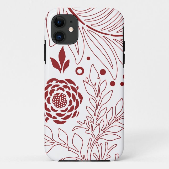 Funda De Case-Mate Para iPhone Diseño floral 28 (Reverso)