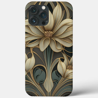 Funda Para iPhone 13 Pro Max Diseño floral Art Deco #2 estuche para iPhone / iP