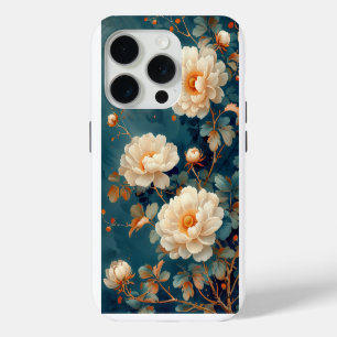 Funda Para iPhone 15 Pro Diseño floral de camelia blanca