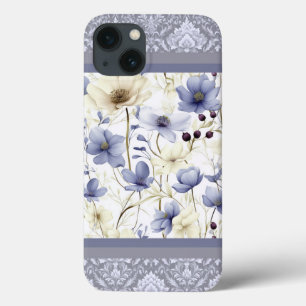Funda Para iPhone 13 Diseño floral de primavera multiazul
