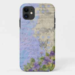 Funda Para iPhone 11 Diseño floral de Shabby Chic Bright Paris
