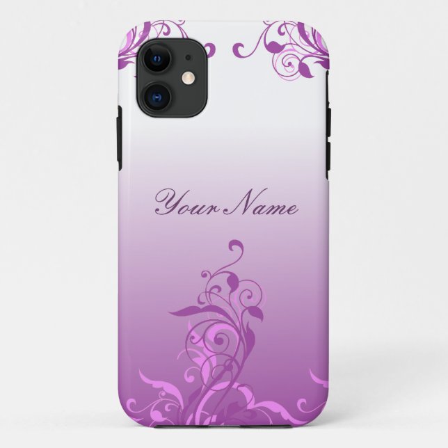 Funda De Case-Mate Para iPhone Diseño floral elegante (Reverso)