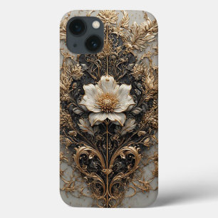 Funda Para iPhone 13 Diseño floral elegante con patrones ornamentados