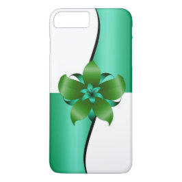 Funda Para iPhone 8 Plus/7 Plus Diseño floral elegante en verde y blanco