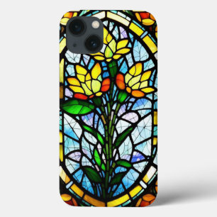 Funda Para iPhone 13 Diseño floral en colores brillantes