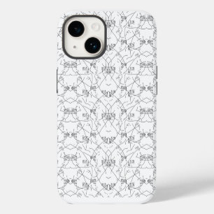 Funda Para iPhone 14 De Case-Mate Diseño floral monocromo de mano