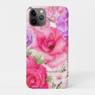 Funda Para iPhone 11 Pro Diseño Floral Personalizado