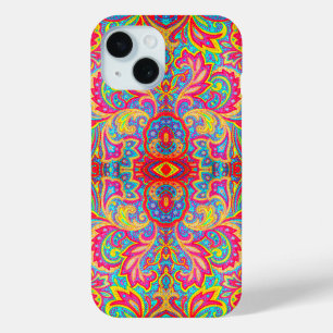 Funda Para iPhone 15 Diseño floral vintage colorido lindo