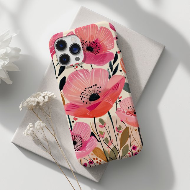 Funda De Case-Mate Para iPhone Diseño floral y flor rosa elegante (Subido por el creador)