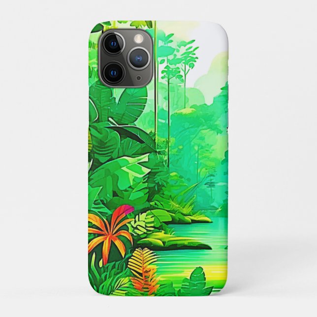 Funda De Case-Mate Para iPhone Diseño forestal exótico (Reverso)