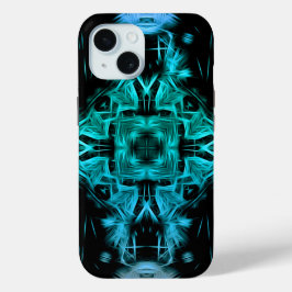 Funda Para iPhone 15 Diseño Fractal de Plasma Eléctrico Futurista