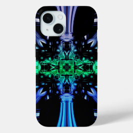 Funda Para iPhone 15 Diseño Fractal de Plasma Eléctrico Futurista