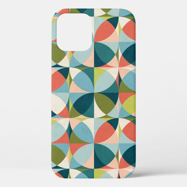 Funda De Case-Mate Para iPhone Diseño Geométrico De Mediados Del Siglo, Resumen Y (Reverso )