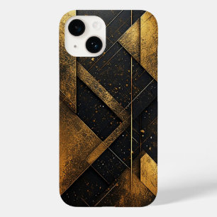 Funda Para iPhone 14 De Case-Mate Diseño Geométrico de Oro Negro
