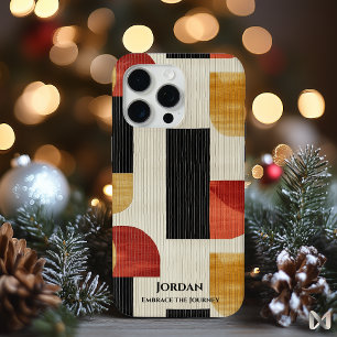 Funda Para iPhone 15 Pro Max Diseño geométrico modernista terrenal, atractivo a