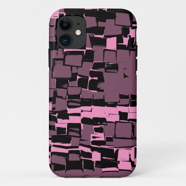 Funda De Case-Mate Para iPhone Diseño gráfico de mosaico violeta de época (Reverso)