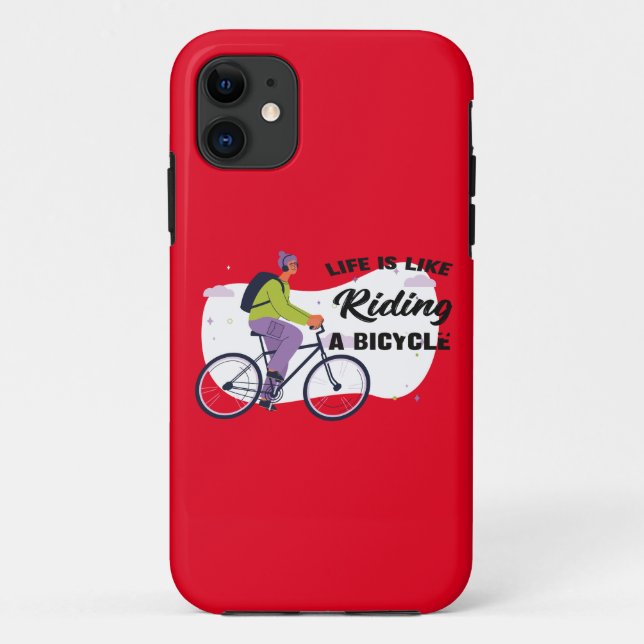 Funda De Case-Mate Para iPhone Diseño gráfico de vida en bicicleta (Reverso)