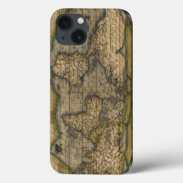 Funda Para iPhone 13 Diseño histórico del Atlas del Mapa Mundial de la 
