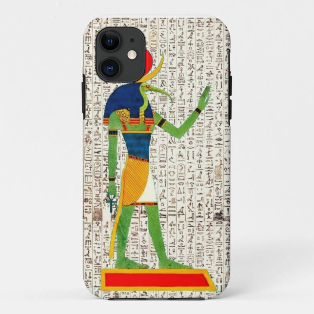 Funda De Case-Mate Para iPhone Diseño jeroglífico de Dios de la Antigua Egipto (Reverso)