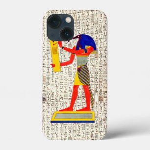 Funda Para iPhone 13 Mini Diseño jeroglífico de Dios de la Antigua Egipto