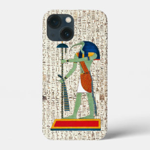 Funda Para iPhone 13 Mini Diseño jeroglífico de Dios de la Antigua Egipto