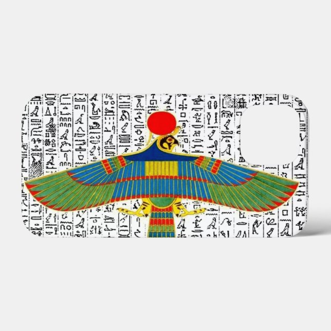 Funda De Case-Mate Para iPhone Diseño jeroglífico del antiguo Dios Egipcio Horus (Reverso (Horizontal))