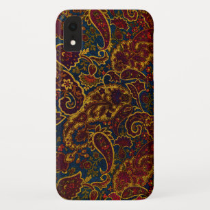Funda Para iPhone XR Diseño lindo de Paisley del marrón oscuro del