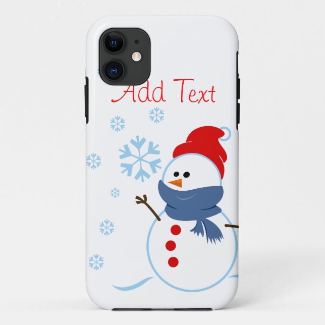 Funda De Case-Mate Para iPhone Diseño lindo del muñeco de nieve (Reverso)