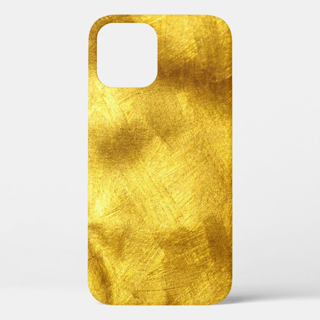 Funda De Case-Mate Para iPhone Diseño lujoso de textura dorada (Reverso )