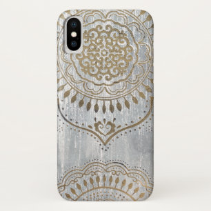 Funda Para iPhone X Diseño Mandala Gold