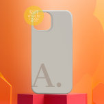 Funda Para iPhone 14 Pro De Case-Mate Diseño mínimo con un enorme monograma - Colores ne<br><div class="desc">Colores neutrales con un tipo de letra serif moderno para su monograma u otro texto. El color de fondo y el texto se pueden cambiar si pulsa sobre el área de color avanzada. Si su arte todavía necesita ser ajustado, haga clic en el botón Personalizar Este botón. Esto le llevará...</div>