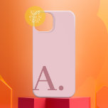 Funda Para iPhone 14 De Case-Mate Diseño mínimo con un inmenso monograma - rosa Rosa<br><div class="desc">Colores neutros de color rosa y oro rosa con un tipo de letra serif moderno para su monograma u otro texto. El color de fondo y el texto se pueden cambiar si pulsa sobre el área de color avanzada. Si su arte todavía necesita ser ajustado, haga clic en el botón...</div>
