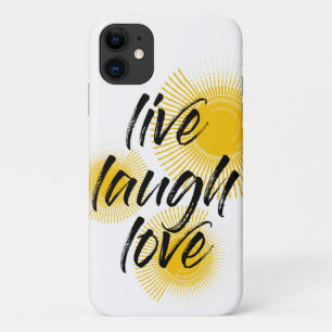 Funda Para iPhone 11 Diseño moderno, alegre y de moda Live Laugh Love