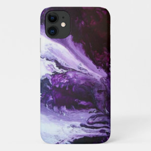 Funda Para iPhone 11 Diseño moderno de Swirl Púrpura